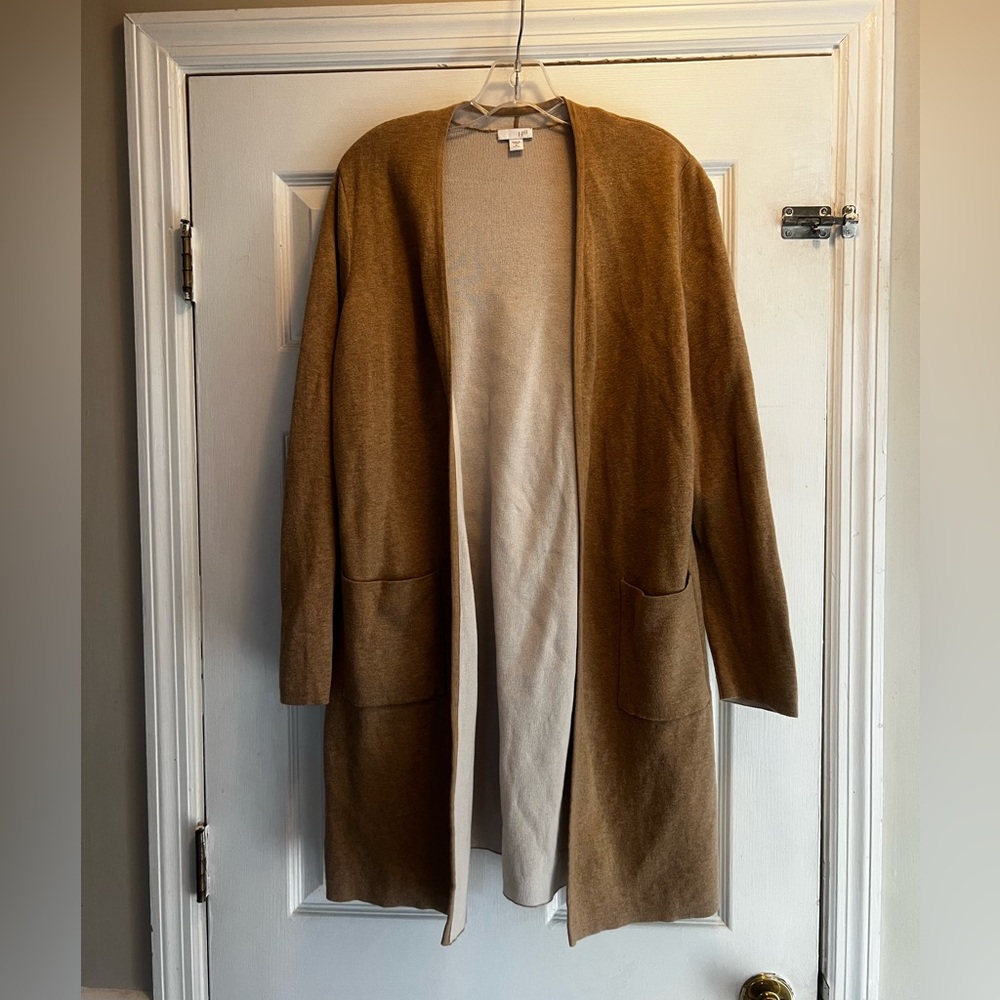 J Jill Open Front Long Cardigan